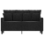 Sofa 2-osobowa, czarna, 120 cm, tapicerowana aksamitem