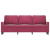 Sofa 3-osobowa, winna czerwień, 180 cm, obita aksamitem