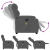 Rozkładany fotel masujący, elektryczny, ciemnoszary, tkanina