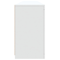 Szafka z oświetleniem LED, biała, 202x37x67 cm