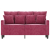 Sofa 2-osobowa, winna czerwień, 120 cm, tapicerowana aksamitem
