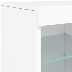 Szafka z oświetleniem LED, biała, 162x37x67 cm