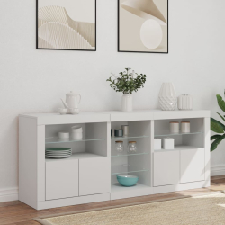 Szafka z oświetleniem LED, biała, 162x37x67 cm