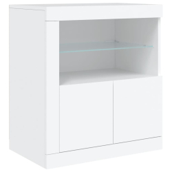 Szafka z oświetleniem LED, biała, 162x37x67 cm