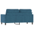 Sofa 2-osobowa, niebieski, 140 cm, tapicerowana aksamitem