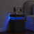 Szafka nocna z oświetleniem LED, czarna, 35x39x55 cm