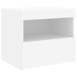 Szafki nocne z oświetleniem LED, 2 szt., białe, 50x40x45 cm
