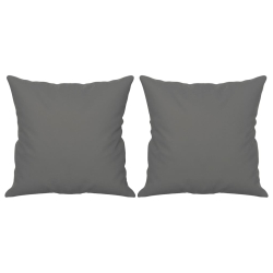 2-osobowa sofa z poduszkami, ciemnoszara, 140 cm, mikrofibra