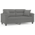 2-osobowa sofa z poduszkami, ciemnoszara, 140 cm, mikrofibra