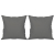 2-osobowa sofa z poduszkami, ciemnoszara, 140 cm, mikrofibra
