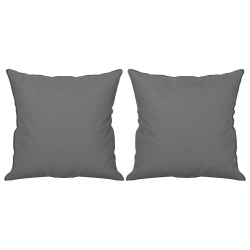 2-osobowa sofa z poduszkami, ciemnoszara, 120 cm, mikrofibra