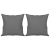 2-osobowa sofa z poduszkami, ciemnoszara, 120 cm, mikrofibra