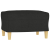 3-osobowa sofa z podnóżkiem, czarna, 180 cm, tkaniną