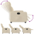 Elektryczny fotel rozkładany, kremowy, obity tkaniną