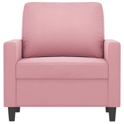 Fotel, różowy, 60 cm, obity aksamitem