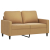 Sofa 2-osobowa, brązowy, 120 cm, tapicerowana aksamitem