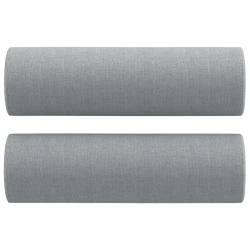 3-osobowa sofa z poduszkami, jasnoszara, 180 cm, tkanina