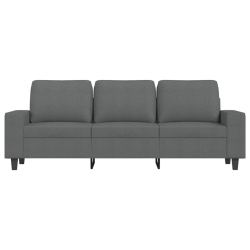 3-osobowa sofa z podnóżkiem, ciemnoszary, 180 cm, tkaniną