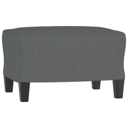 3-osobowa sofa z podnóżkiem, ciemnoszary, 180 cm, tkaniną