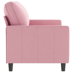 Sofa 2-osobowa, różowy, 140 cm, tapicerowana aksamitem