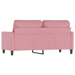 Sofa 2-osobowa, różowy, 140 cm, tapicerowana aksamitem