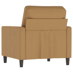 Fotel, brązowy, 60 cm, obity aksamitem