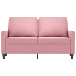 Sofa 2-osobowa, różowy, 120 cm, tapicerowana aksamitem