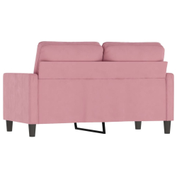 Sofa 2-osobowa, różowy, 120 cm, tapicerowana aksamitem