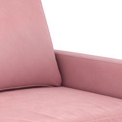 Sofa 2-osobowa, różowy, 120 cm, tapicerowana aksamitem