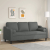 3-osobowa sofa z poduszkami, ciemnoszara, 180 cm, tkanina