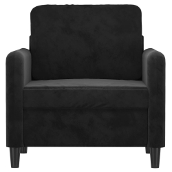 Fotel, czarny, 60 cm, obity aksamitem