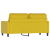 Sofa 2-osobowa, żółta, 140 cm, tapicerowana aksamitem