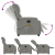 Rozkładany fotel elektryczny, masujący, jasnoszary, mikrofibra