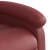 Rozkładany fotel masujący, elektryczny, bordowy, sztuczna skóra