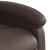 Rozkładany fotel masujący, elektryczny, brązowy, sztuczna skóra