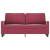 Sofa 2-osobowa, winna czerwień, 140 cm, tapicerowana aksamitem
