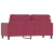 Sofa 2-osobowa, winna czerwień, 140 cm, tapicerowana aksamitem