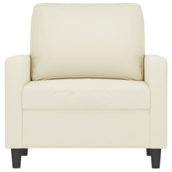 Fotel, kremowy, 60 cm, obity aksamitem