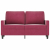 Sofa 2-osobowa, winna czerwień, 120 cm, tapicerowana aksamitem