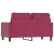 Sofa 2-osobowa, winna czerwień, 120 cm, tapicerowana aksamitem