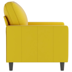 Fotel, żółty, 60 cm, obity aksamitem