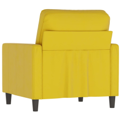Fotel, żółty, 60 cm, obity aksamitem