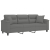 3-osobowa sofa z poduszkami, ciemnoszara, 180 cm, mikrofibra