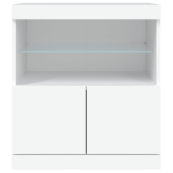 Szafka z oświetleniem LED, biała, 60x37x67 cm