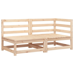 Sofa ogrodowa, 2-osobowa, lite drewno sosnowe