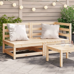 Sofa ogrodowa, 2-osobowa, lite drewno sosnowe