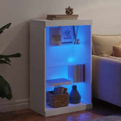 Szafka z oświetleniem LED, biała, 60,5x37x100 cm