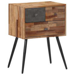 Szafka nocna, 47x31,5x60 cm, lite drewno tekowe