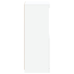 Szafka z oświetleniem LED, biała, 41x37x100 cm