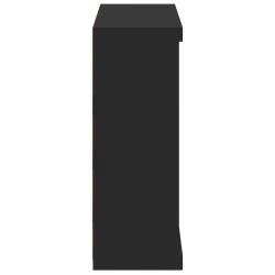Szafka z oświetleniem LED, czarna, 81x37x100 cm
